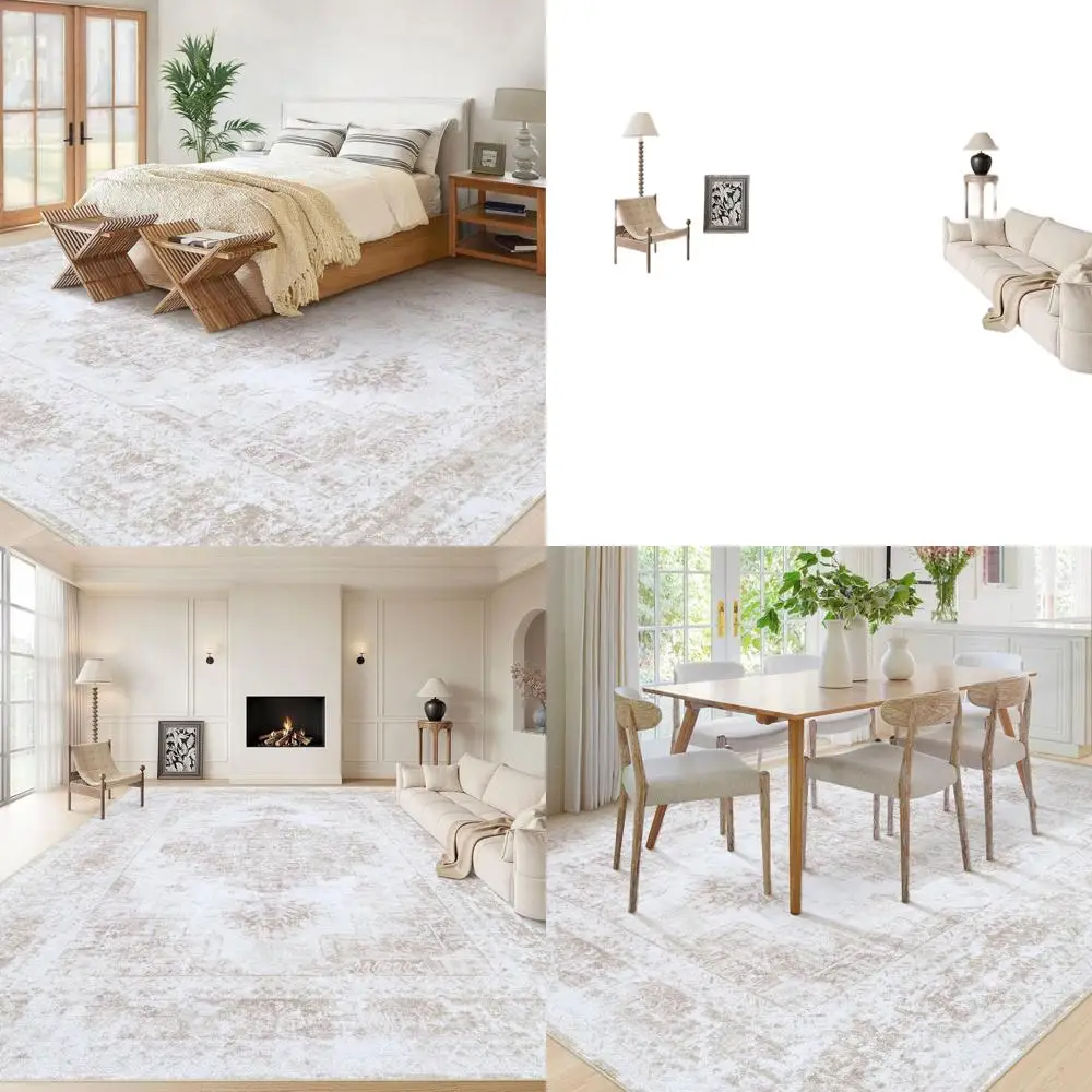 Vintage Distressed Medallion Area Rug, 8x10, Machine Washable, Non-Slip, Soft Low Pile for Living Room, Bedroom, Kitchen, Dining
Vintage Distressed Medallion Area Rug, 8x10, Machine Washable, Non-Slip, Soft Low Pile for Living Room, Bedroom, Kitchen, Dining