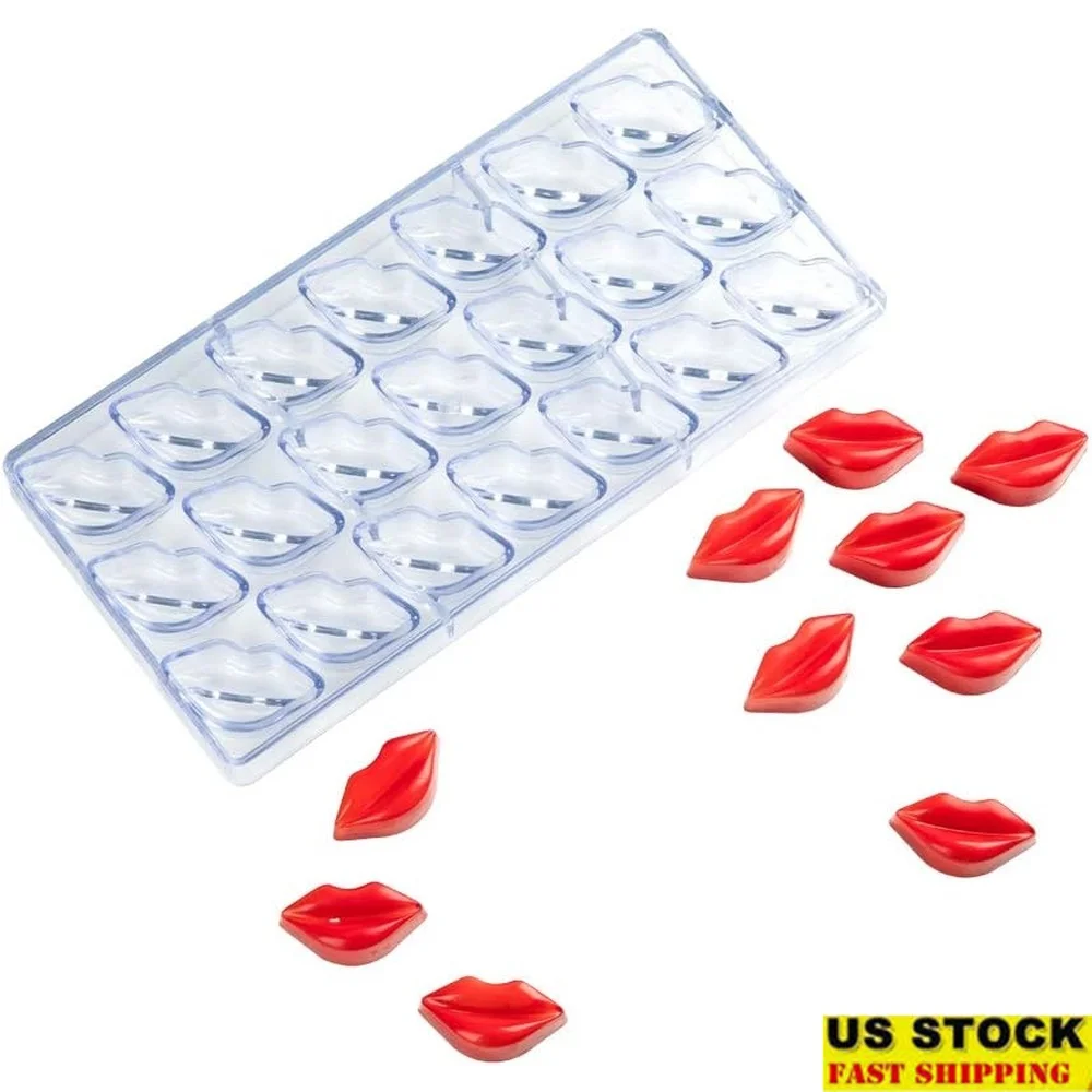 Lip Chocolate Mold 21 Cavity Freezer-Safe Polycarbonate Candy Mold Easy Release Clear Finish Eye-Catching Sweets
Lip Chocolate Mold 21 Cavity Freezer-Safe Polycarbonate Candy Mold Easy Release Clear Finish Eye-Catching Sweets
