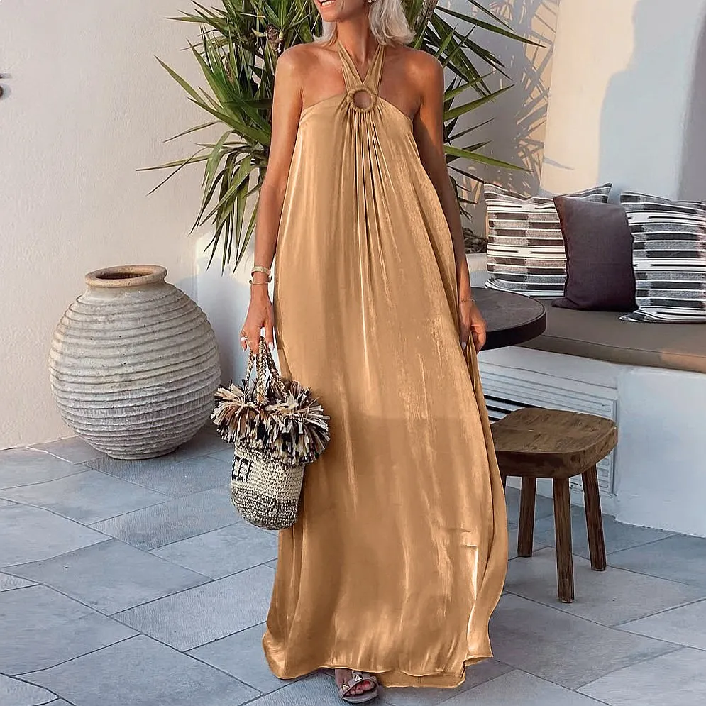 Sexy Khaki Halter Tie Backless Tube Dress Summer Dresses Spring Summer Sling Jumpsuit Playsuit
Sexy Khaki Halter Tie Backless Tube Dress Summer Dresses Spring Summer Sling Jumpsuit Playsuit