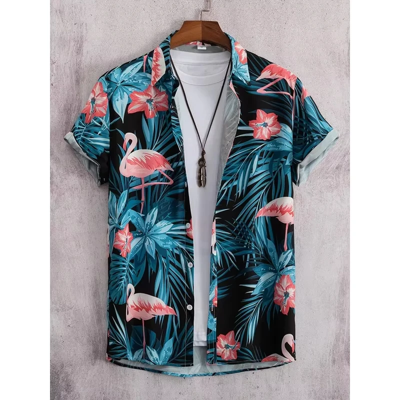Hawaiian geometric print men's shirts, single-cut beach shirts, short-sleeved tops, men's holiday clothing, floral fashion, 2026
Hawaiian geometric print men's shirts, single-cut beach shirts, short-sleeved tops, men's holiday clothing, floral fashion, 2026