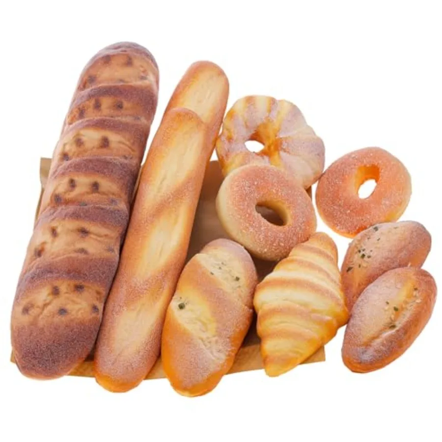 10pcs Artificial French Bread Set Fake Loaf Simulation Baguette Faux Pastries Food Model Display Home Kitchen Decoration Bakery
10pcs Artificial French Bread Set Fake Loaf Simulation Baguette Faux Pastries Food Model Display Home Kitchen Decoration Bakery