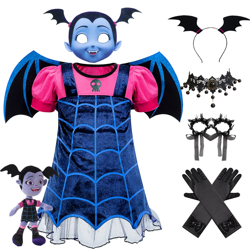 Halloween Girl Vampires Cosplay Costume Children Bat Wing Dress Kids Disney Vampirina Disguise Clothes Carnival Vestidos
Halloween Girl Vampires Cosplay Costume Children Bat Wing Dress Kids Disney Vampirina Disguise Clothes Carnival Vestidos