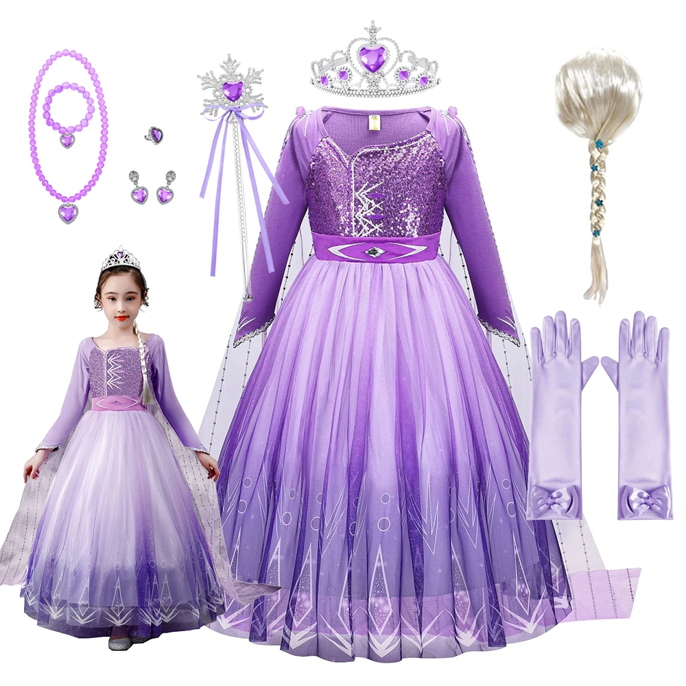 Elsa in Castle Purple Ball Gown with Long Train Princess Dress for Girls Role Play Halloween
Elsa in Castle Purple Ball Gown with Long Train Princess Dress for Girls Role Play Halloween