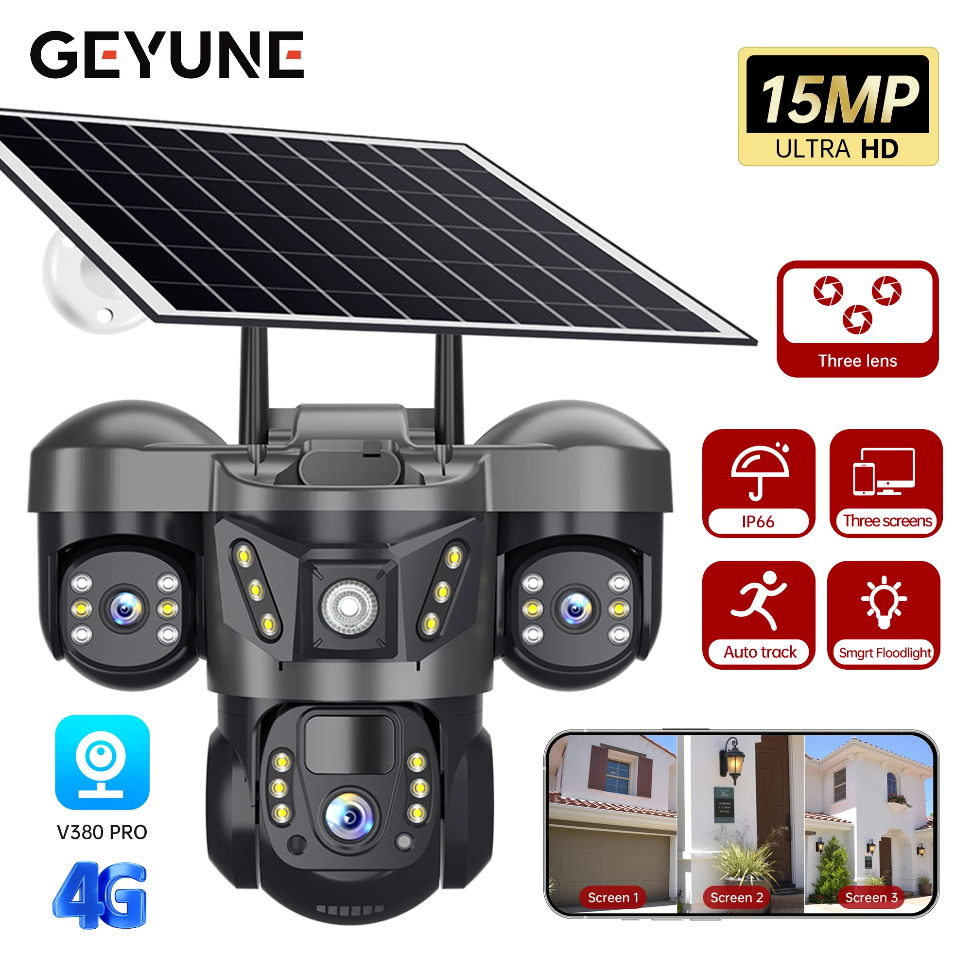 4G SIM Card Solar Camera Wirless IP CCTV Video Surveillance Cameras Outdoor 360 Monitor 15MP HD Night Vision Security Protection
4G SIM Card Solar Camera Wirless IP CCTV Video Surveillance Cameras Outdoor 360 Monitor 15MP HD Night Vision Security Protection