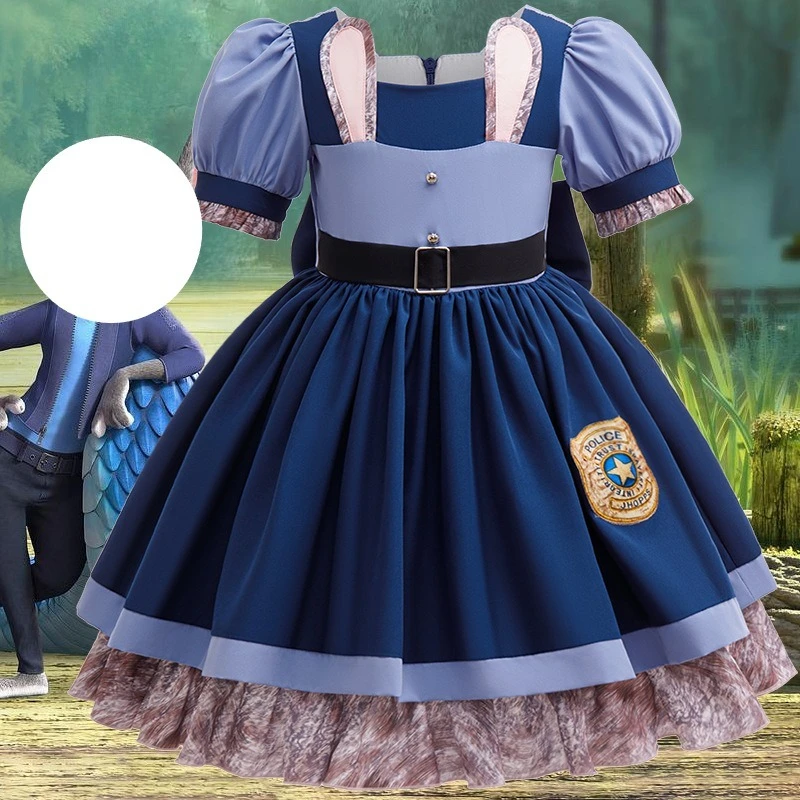 Anime Judy Cosplay Rabbit Officer Costume Cute Blue Princess Dress Birthday Party Clothes Animals Cos Role Play Outfit for Girl
Anime Judy Cosplay Rabbit Officer Costume Cute Blue Princess Dress Birthday Party Clothes Animals Cos Role Play Outfit for Girl