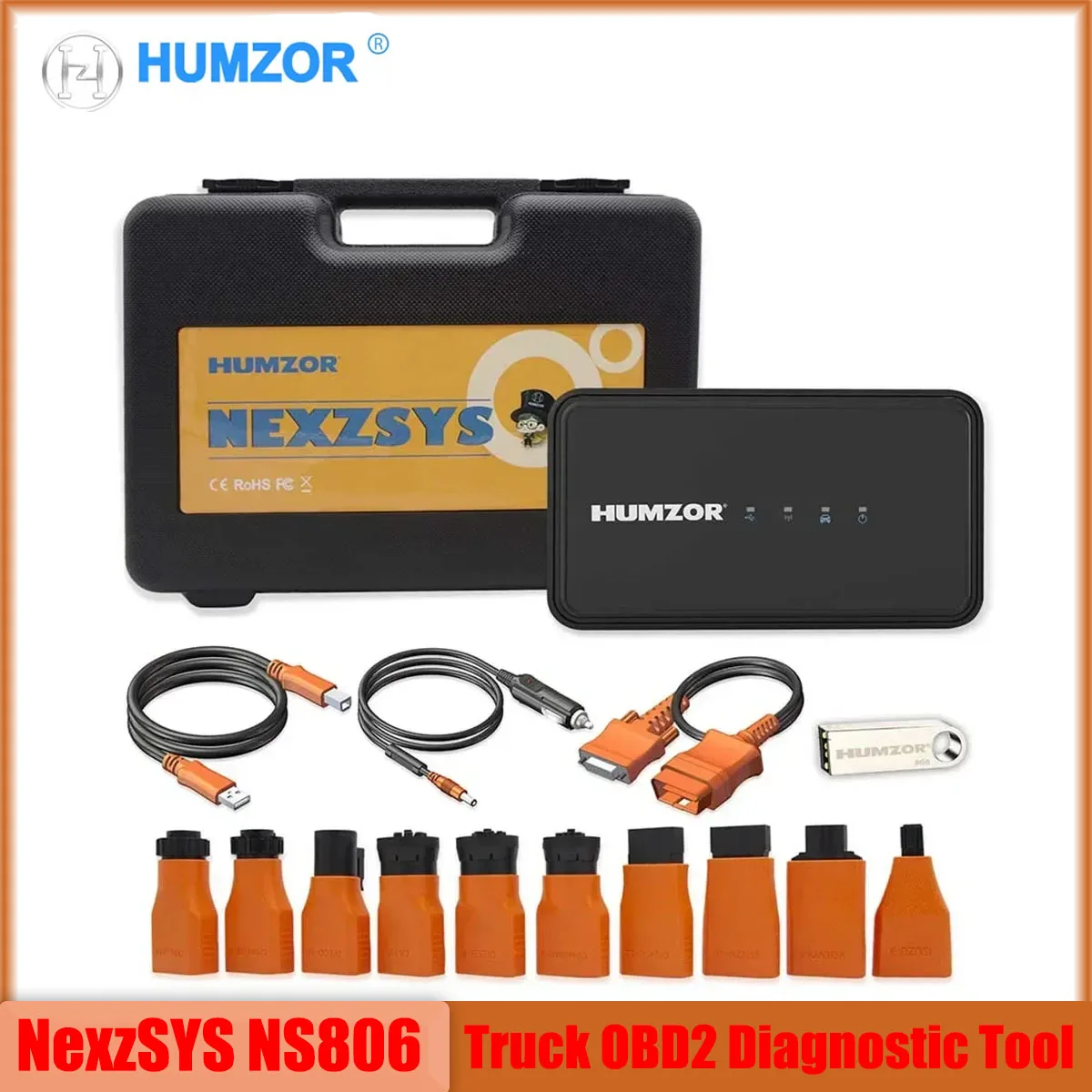 HUMZOR NexzSYS NS806 Truck OBD2 Diagnostic Tool Support Windows System 18 Special Functions Heavy Duty Auto Scanner for Vol-vo
HUMZOR NexzSYS NS806 Truck OBD2 Diagnostic Tool Support Windows System 18 Special Functions Heavy Duty Auto Scanner for Vol-vo