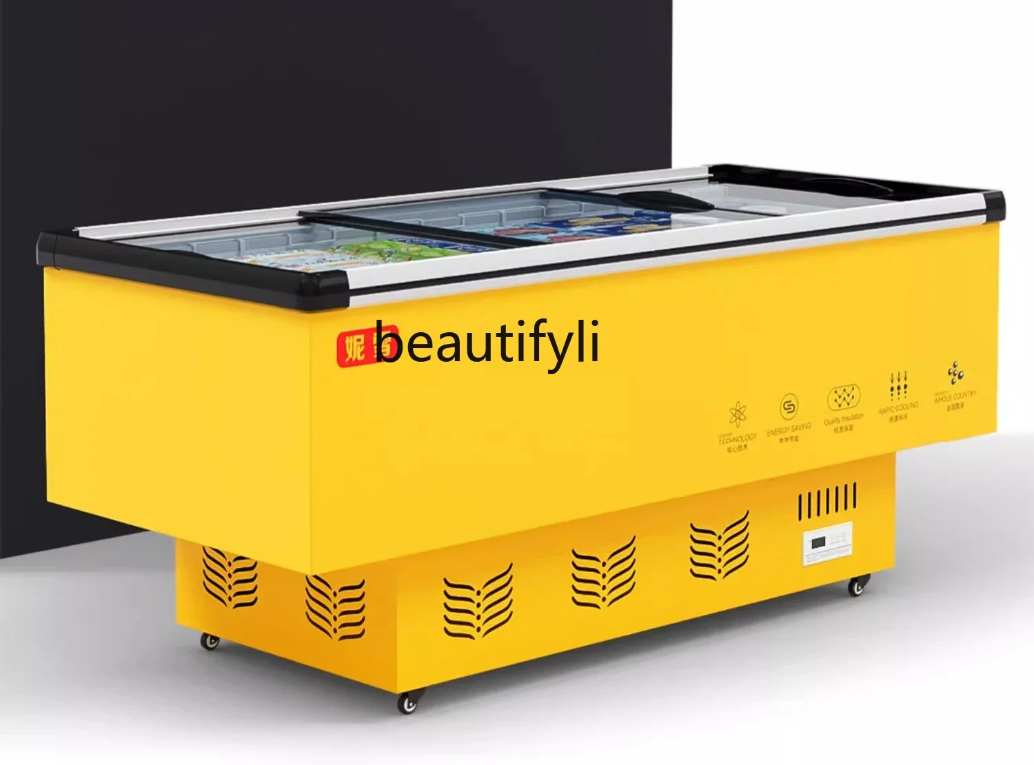 A38 Commercial large-capacity fresh-keeping and freezing dual-purpose transparent glass horizontal display freezer
A38 Commercial large-capacity fresh-keeping and freezing dual-purpose transparent glass horizontal display freezer