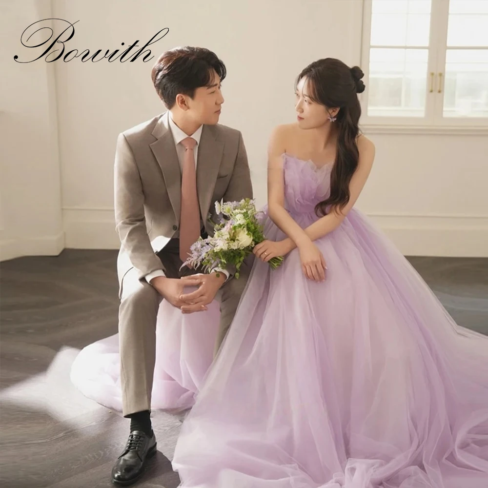 Bowith Elegant Lavender Korean Wedding Dresses Photo shoot Strapless Bridal Party Gowns Corset Evening Party Dresses
Bowith Elegant Lavender Korean Wedding Dresses Photo shoot Strapless Bridal Party Gowns Corset Evening Party Dresses