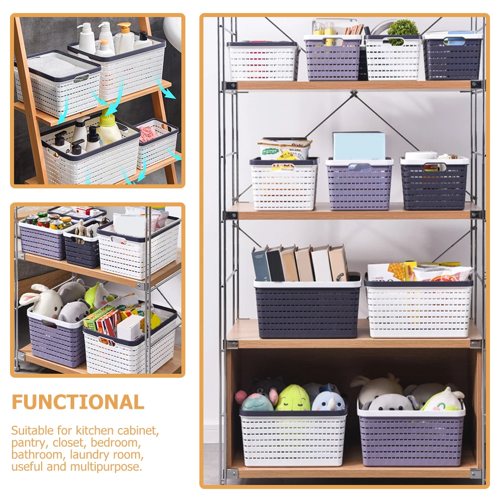 2 Pcs Storage Baskets Dark Grey Small Compact for Kitchen Home Bathroom Small Plastic Basket ganizing Bins Containers
2 Pcs Storage Baskets Dark Grey Small Compact for Kitchen Home Bathroom Small Plastic Basket ganizing Bins Containers