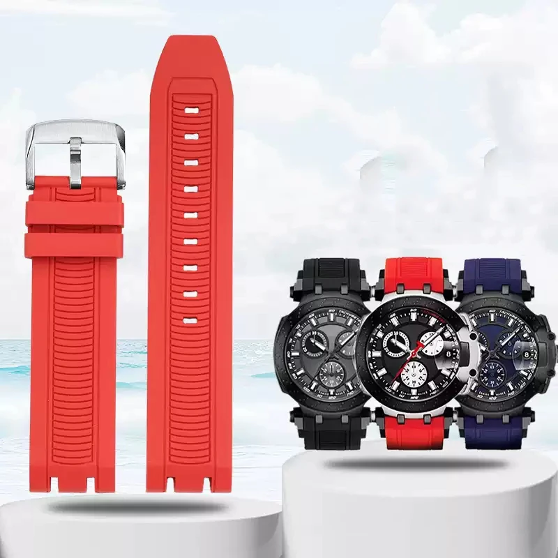 Sports Silicone Rubber For Tissot Racing T115417A Series Special Double Notch Watch Strap T115.427 Men's Watch Chain Watchband
Sports Silicone Rubber For Tissot Racing T115417A Series Special Double Notch Watch Strap T115.427 Men's Watch Chain Watchband