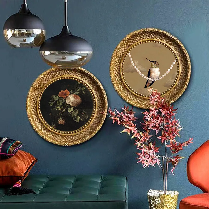 29cm Vintage Light Luxury Outer Frame Porch Decorative Painting Baroque Photo Frame Ornaments French Round Frame Flower And Bird
29cm Vintage Light Luxury Outer Frame Porch Decorative Painting Baroque Photo Frame Ornaments French Round Frame Flower And Bird
