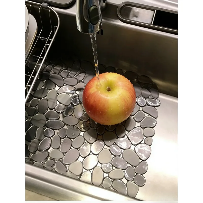 Dish Drying Mat with Stone Design Multifunctional Kitchen Non-Slip PVC Table Mat Drainage Pad for Dishes Bowls Sink Mat
Dish Drying Mat with Stone Design Multifunctional Kitchen Non-Slip PVC Table Mat Drainage Pad for Dishes Bowls Sink Mat