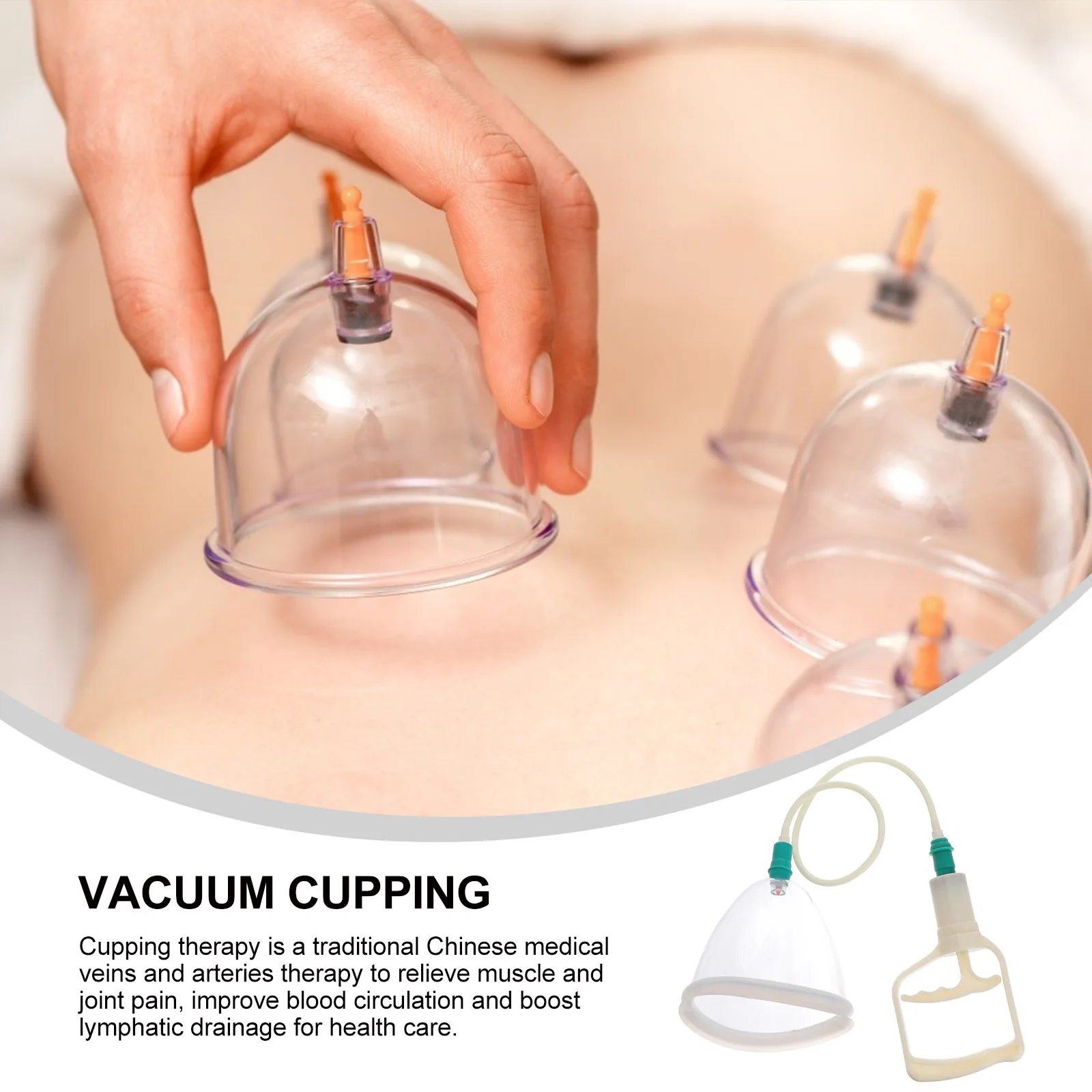 1 set 1 Set Large Vacuum Cupping Device For Back Shoulder Neck Pain Relief Muscle Relaxation Massage Tool Therapy Set
1 set 1 Set Large Vacuum Cupping Device For Back Shoulder Neck Pain Relief Muscle Relaxation Massage Tool Therapy Set