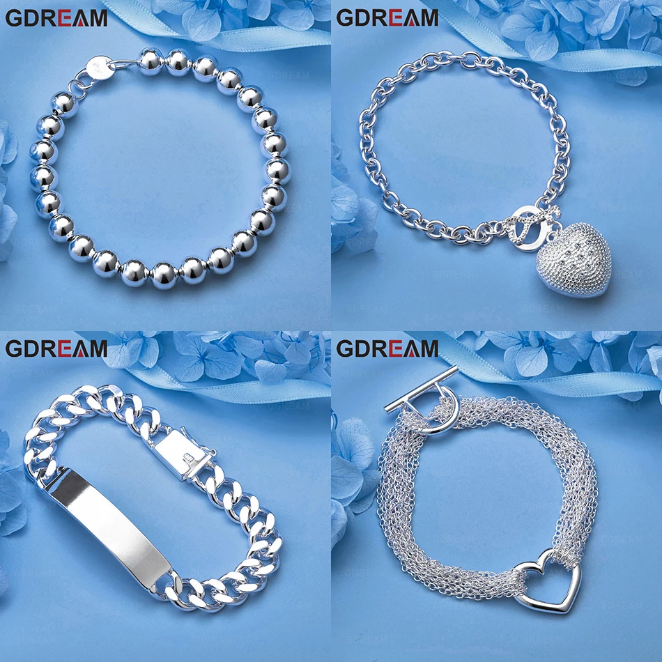 GDREAM 925 Sterling Silver Hollow Pattern Heart Lock Pendant Bracelet Charm Versatile Women'S Party Jewelry
GDREAM 925 Sterling Silver Hollow Pattern Heart Lock Pendant Bracelet Charm Versatile Women'S Party Jewelry