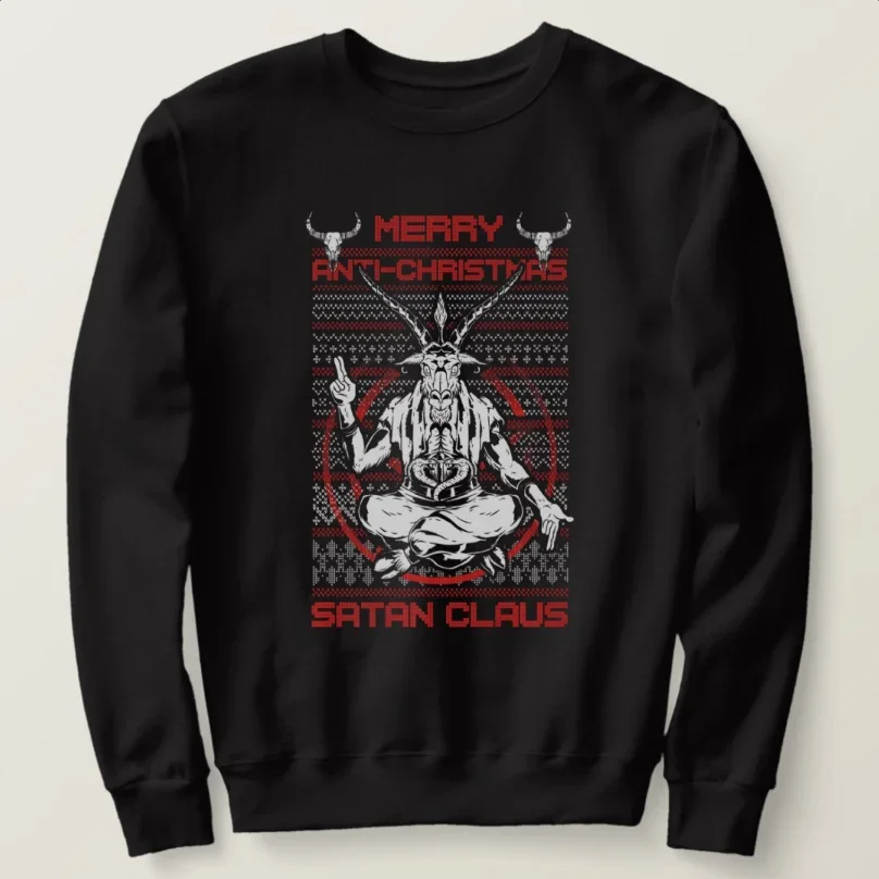 Ugly Christmas Sweater Baphomet Lucifer Goat Satan Claus Pullover Hoodie 100% Cotton Casual Mens Sweatshirt Xmas Gift Streetwear
Ugly Christmas Sweater Baphomet Lucifer Goat Satan Claus Pullover Hoodie 100% Cotton Casual Mens Sweatshirt Xmas Gift Streetwear
