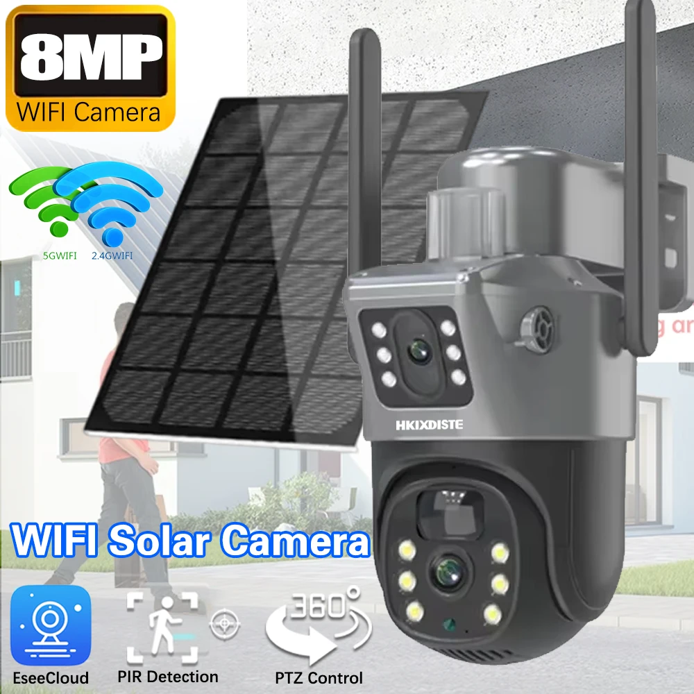 5G Беспроводная PTZ-камера на солнечной батарее с двумя объективами и двойным экраном, уличная IP-камера, солнечная панель, двусторонняя аудиокамера видеонаблюдения PIR
5G Беспроводная PTZ-камера на солнечной батарее с двумя объективами и двойным экраном, уличная IP-камера, солнечная панель, двусторонняя аудиокамера видеонаблюдения PIR