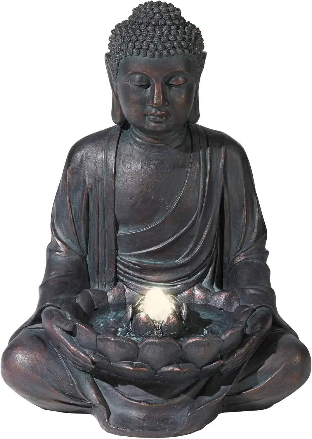 Meditating Buddha 24 High Zen Asian Indoor Outdoor Resin Floor Fountain with LED Light Standing Bubbler
Meditating Buddha 24 High Zen Asian Indoor Outdoor Resin Floor Fountain with LED Light Standing Bubbler