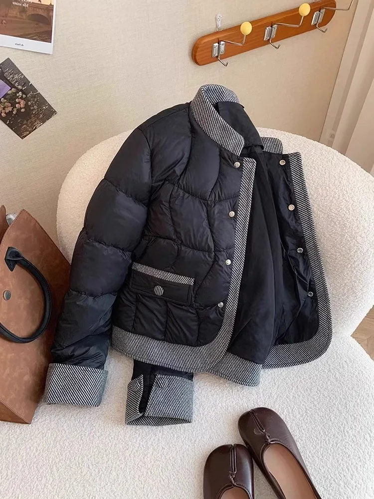 Premium ort Padded Jaet Women's Winter Large Size Warm Cotton Outerwear Retro Splicing Sle Not Hooded Pure Color Design
Premium ort Padded Jaet Women's Winter Large Size Warm Cotton Outerwear Retro Splicing Sle Not Hooded Pure Color Design