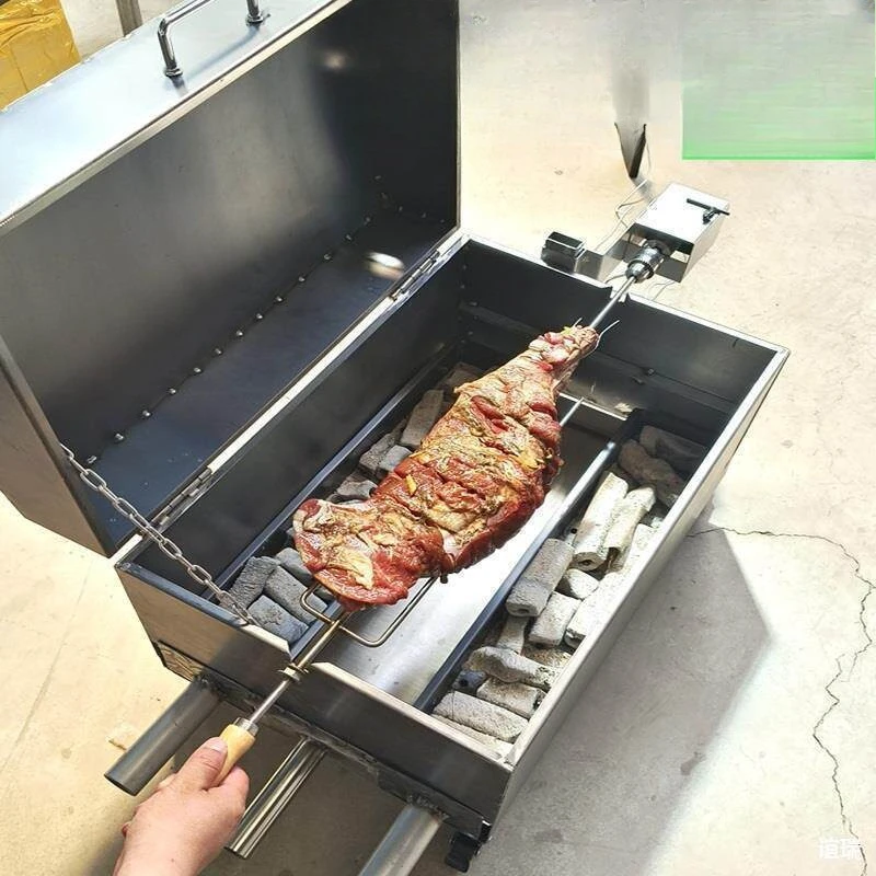 Grilled whole sheep commercial electric rotating stall barbecue charcoal stove leg stuffy outdoor roast sheep
Grilled whole sheep commercial electric rotating stall barbecue charcoal stove leg stuffy outdoor roast sheep