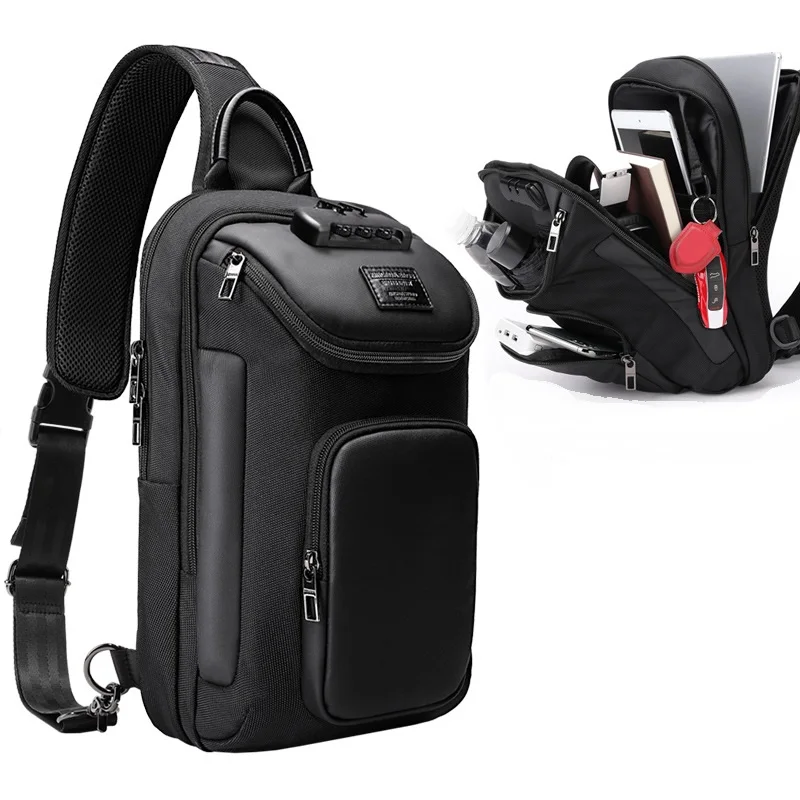 Combination lock Men's chest bag multi-functional large capacity casual crossbody bag business trip versatile shoulder bag
Combination lock Men's chest bag multi-functional large capacity casual crossbody bag business trip versatile shoulder bag