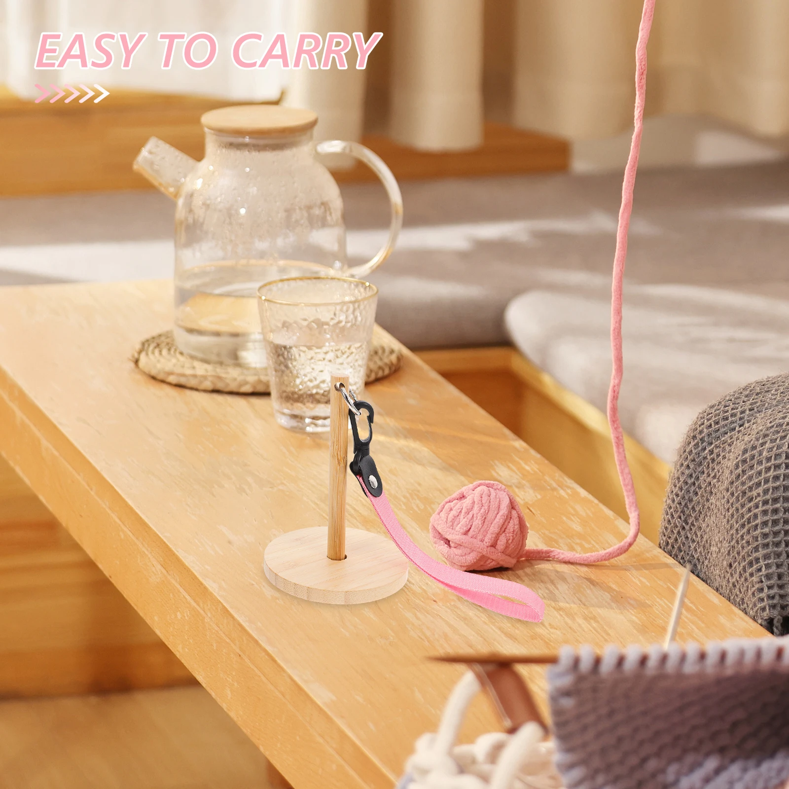 Bamboo Spinner Wrist Strap Crocheting Knitting Portable Holder Organizer Wooden Yarn Dispenser Beige Durable Rotating Shaft
Bamboo Spinner Wrist Strap Crocheting Knitting Portable Holder Organizer Wooden Yarn Dispenser Beige Durable Rotating Shaft