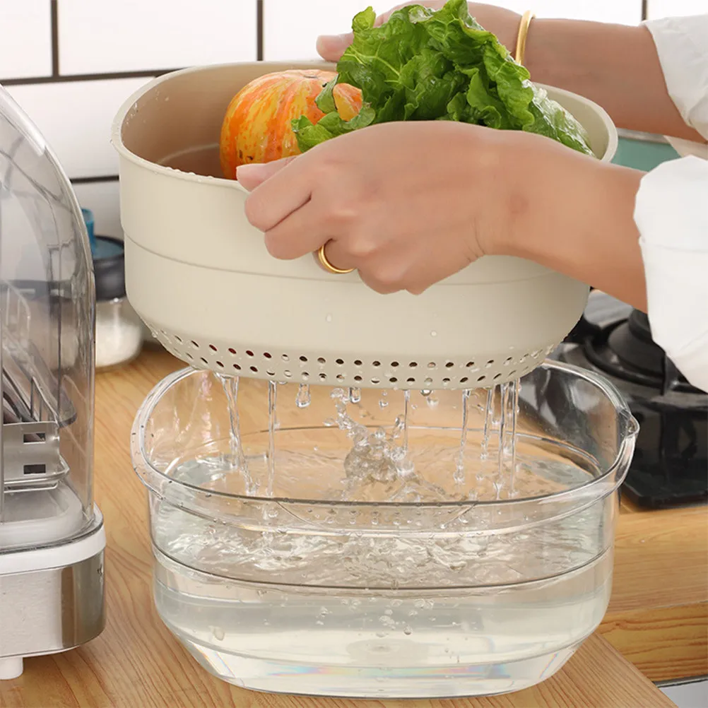 Double Layer Plastic Kitchen Colander Bowl Food Strainer Fruit Vegetable Washing Basket Drain Basket Plastic Colander
Double Layer Plastic Kitchen Colander Bowl Food Strainer Fruit Vegetable Washing Basket Drain Basket Plastic Colander
