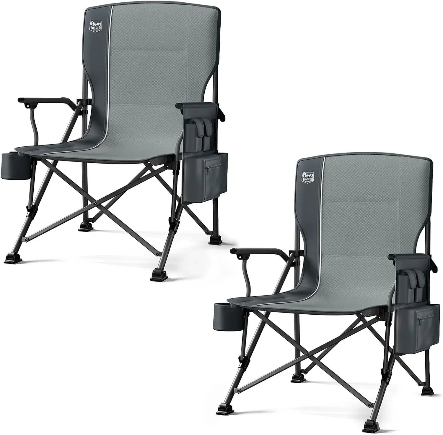 Oversized Folding Camping Chair High Back Heavy Duty for Adults Support up to 500lbs with Cup Holder Side Pocket Cooler Bag 2
Oversized Folding Camping Chair High Back Heavy Duty for Adults Support up to 500lbs with Cup Holder Side Pocket Cooler Bag 2
