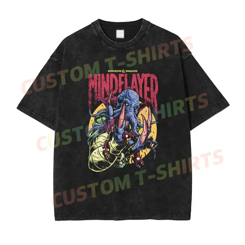 2025 Summer Vintage Cotton Washed Mind Flayer T-Shirt Black By Dungeon and Dragon Loose T Shirts Men Y2K Hip Hop Top Tee
2025 Summer Vintage Cotton Washed Mind Flayer T-Shirt Black By Dungeon and Dragon Loose T Shirts Men Y2K Hip Hop Top Tee
