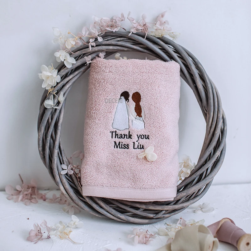 Customized Name Text Logo Party Wedding Bride To Be Bridesmaid Baby Shower Favors Personalized Cotton Towel
Customized Name Text Logo Party Wedding Bride To Be Bridesmaid Baby Shower Favors Personalized Cotton Towel