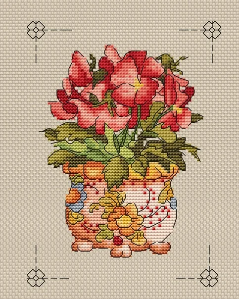 Cross Stitch 14CT Ecological Cotton Threads Embroidery Home Decoration Hanging unPainting flowerpot series - red flower22-26
Cross Stitch 14CT Ecological Cotton Threads Embroidery Home Decoration Hanging unPainting flowerpot series - red flower22-26