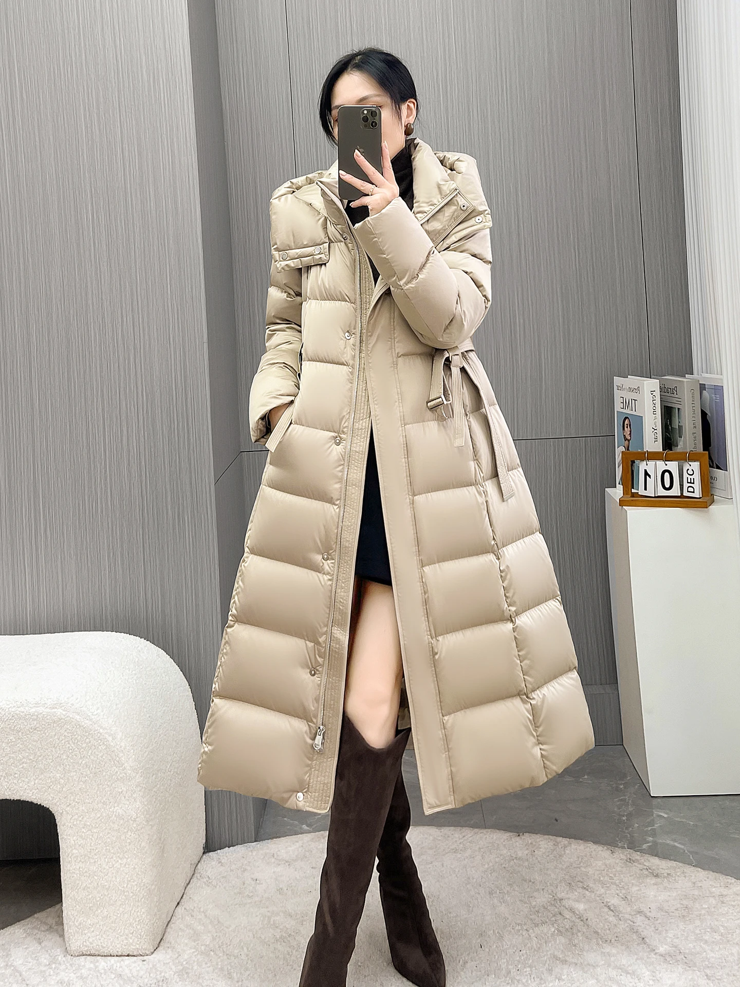 Khaki Long Hooded down Jaet Women's Thiened White Du Feather Warm Outerwear Winter Sle Slimming Coat Commute Sle
Khaki Long Hooded down Jaet Women's Thiened White Du Feather Warm Outerwear Winter Sle Slimming Coat Commute Sle