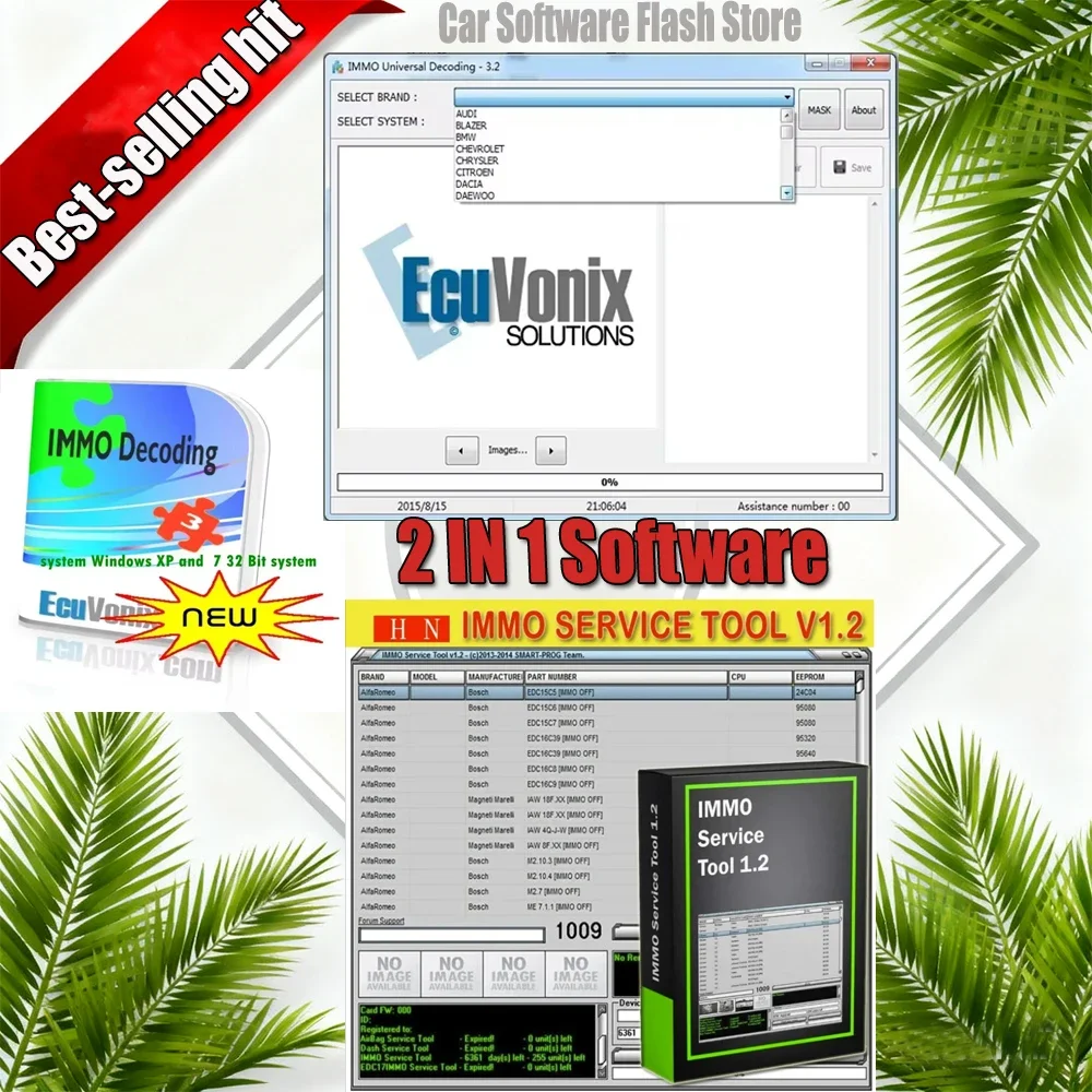 EDC IMMO Service Tool V1.2, Car Repair Software, Pin CODE, EcuVonix Decoding, V3.2, Immo Off Calender, BSI, VDO DASHBOARD Newest
EDC IMMO Service Tool V1.2, Car Repair Software, Pin CODE, EcuVonix Decoding, V3.2, Immo Off Calender, BSI, VDO DASHBOARD Newest