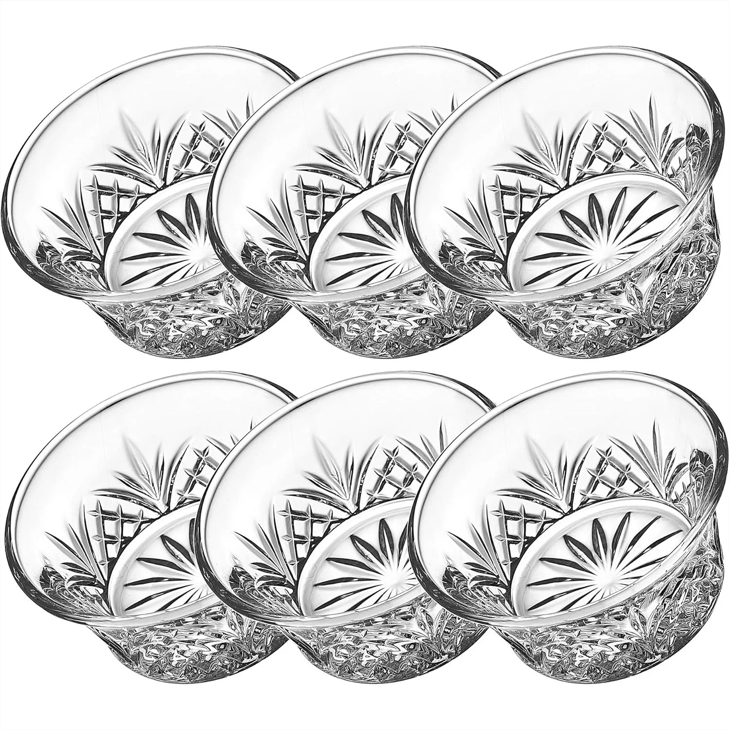 Mini Crystal Prep Bowls Set of 6 - 2oz Stackable Dessert Dip Bowls for Cooking and Serving
Mini Crystal Prep Bowls Set of 6 - 2oz Stackable Dessert Dip Bowls for Cooking and Serving