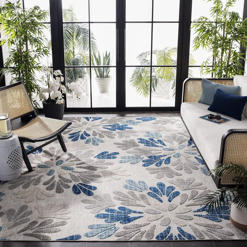 Outdoor Cabana Rug Collection - 9' x 12' Grey & Blue, Non-Shedding, Easy Clean, Ideal for Patio, Backyard, Mudroom
Outdoor Cabana Rug Collection - 9' x 12' Grey & Blue, Non-Shedding, Easy Clean, Ideal for Patio, Backyard, Mudroom