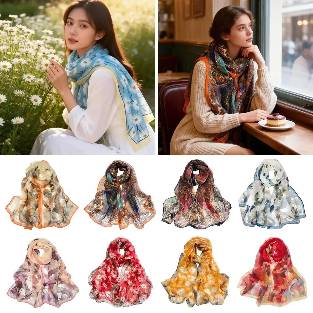 Summer Embroidered Silk Scarf Sun-Resistant Breathable Long Wraps Smooth Silk Bandana for Women
Summer Embroidered Silk Scarf Sun-Resistant Breathable Long Wraps Smooth Silk Bandana for Women