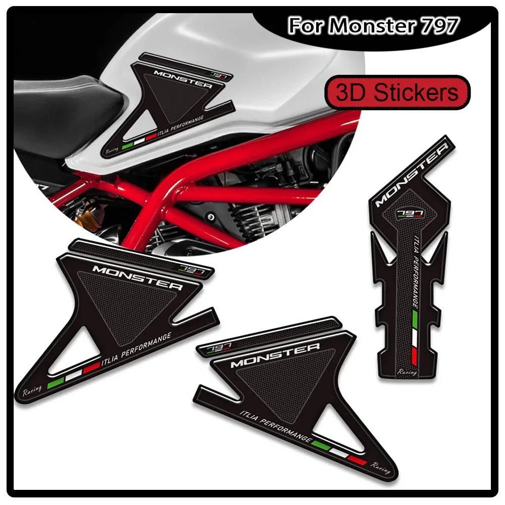 For Ducati Monster 797 Motorcycle Tank Pad Side Grips Gas Fuel Oil Kit Knee Fairing Fender Protection 3D Stickers Decals
For Ducati Monster 797 Motorcycle Tank Pad Side Grips Gas Fuel Oil Kit Knee Fairing Fender Protection 3D Stickers Decals