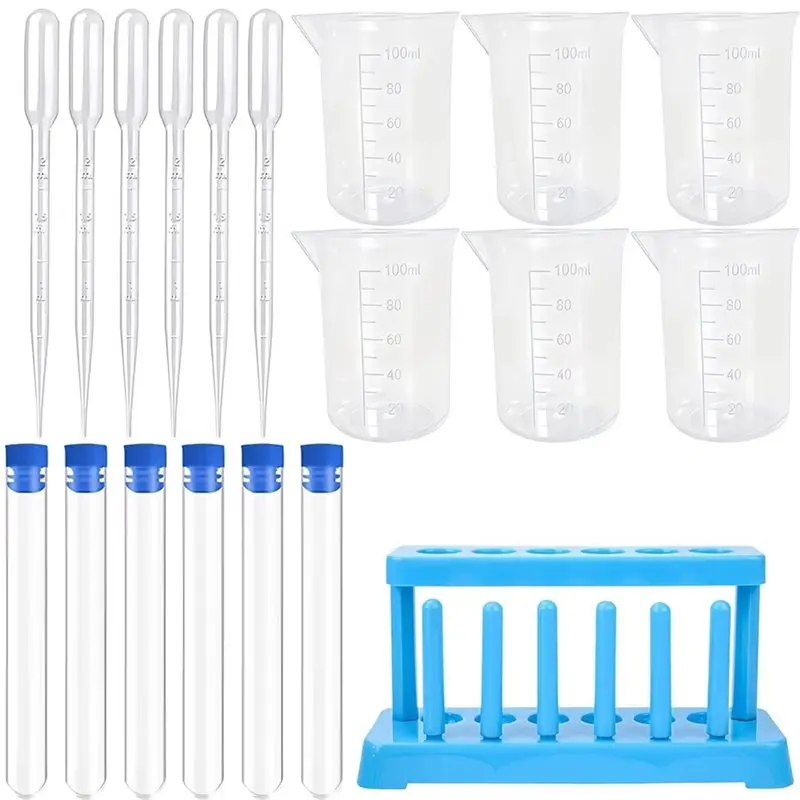 ABFM-Laboratory Test Tube Rack Set, Including 1 Test Tube Rack, 6 Test Tubes, 6 Plastic Measuring Cups And 6 Droppers
ABFM-Laboratory Test Tube Rack Set, Including 1 Test Tube Rack, 6 Test Tubes, 6 Plastic Measuring Cups And 6 Droppers