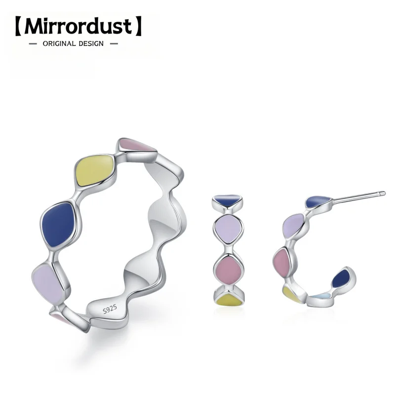 【Mirrordust】Новые серьги-кольца из серебра 925 пробы с радужной эпоксидной смолой, женские модные милые комплекты ювелирных изделий с допамином
【Mirrordust】Новые серьги-кольца из серебра 925 пробы с радужной эпоксидной смолой, женские модные милые комплекты ювелирных изделий с допамином