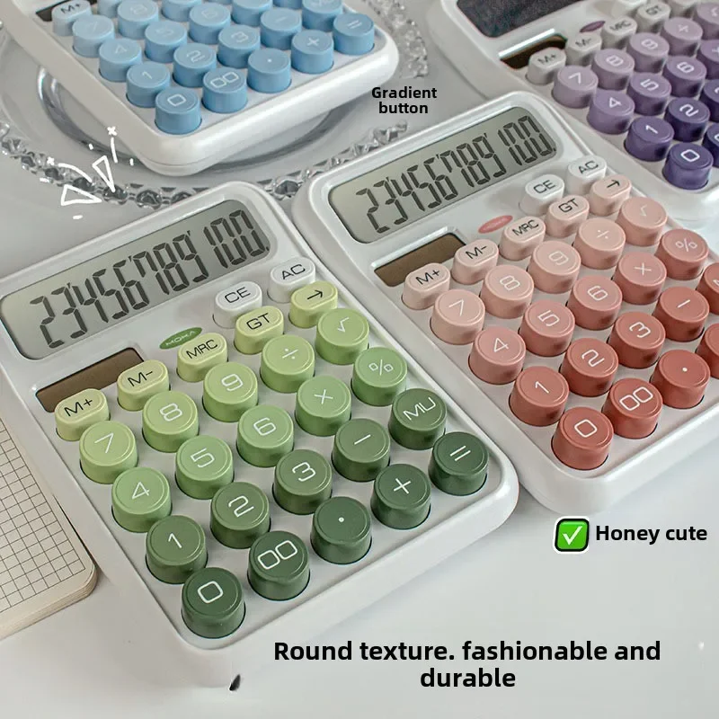 Gradation Candy Portable Calculators Large Display Mechanical Dot Keyboard Back To School Supplies Students/Finance Stationery
Gradation Candy Portable Calculators Large Display Mechanical Dot Keyboard Back To School Supplies Students/Finance Stationery