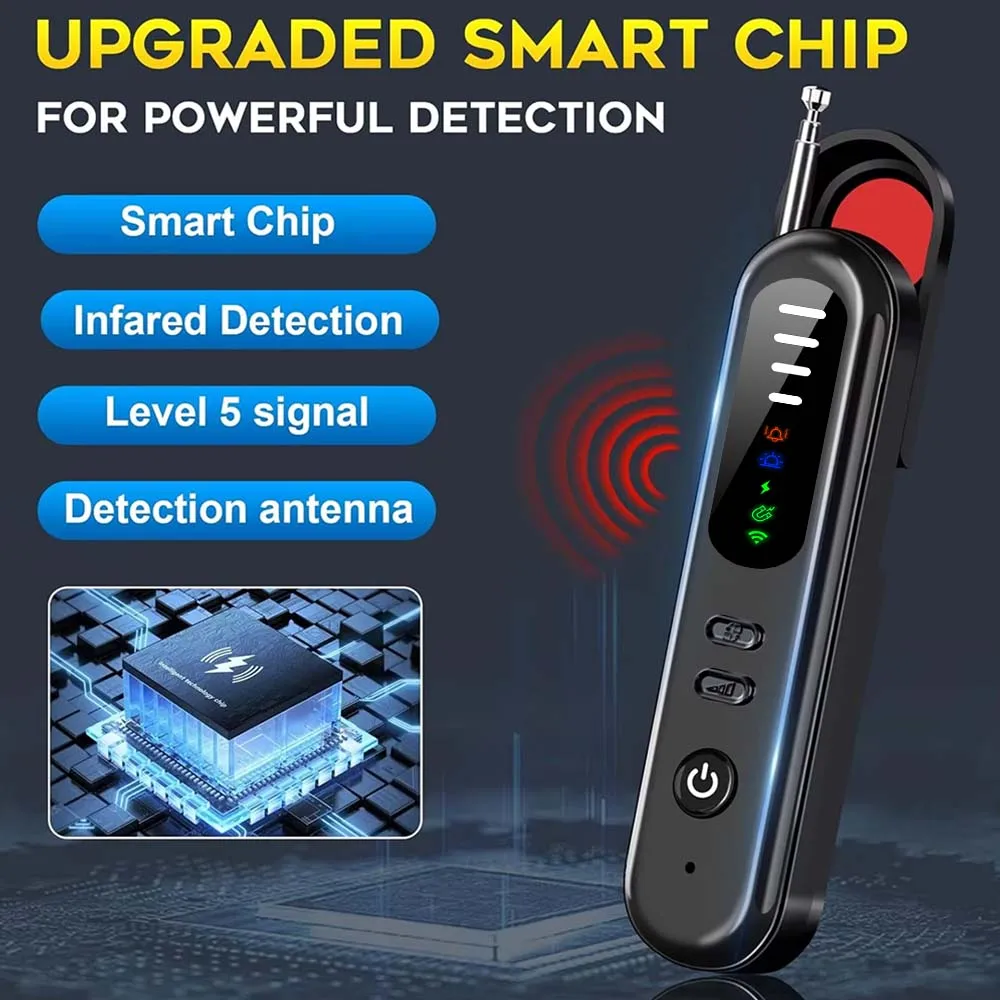 T06 Hidden Camera Detector Upgraded Anti Spy Gadgets GPS Detector Bug Finder Wireless Signal Detection Infrared Scanner