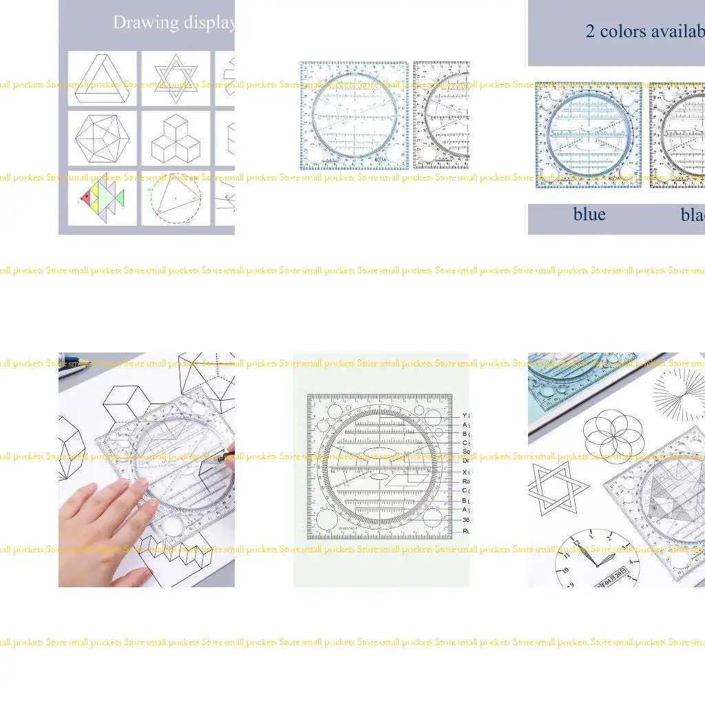 R1WD Multifunctional Drawing Ruler 360 Degree and Circle Drawing Stencil Geometric Drawing Template Measuring Ruler
R1WD Multifunctional Drawing Ruler 360 Degree and Circle Drawing Stencil Geometric Drawing Template Measuring Ruler