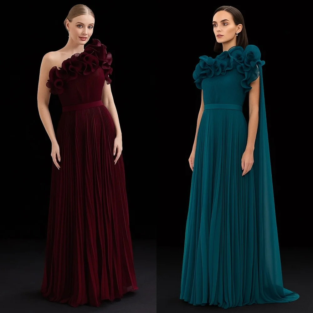 Customized Modern Style Pastrol Chiffon Ruched Flower Draped Ribbon Straight One-shoulder Long Dresses Bespoke Occasion Dresses
Customized Modern Style Pastrol Chiffon Ruched Flower Draped Ribbon Straight One-shoulder Long Dresses Bespoke Occasion Dresses