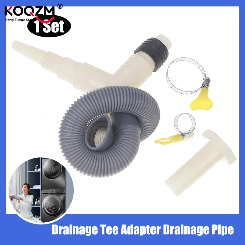 Drainage Tee Adapter Drainage Pipe Fitting For Washing Machine Dryer Drain With Extended Drainage Hose Three-Way Adapter Plastic
Drainage Tee Adapter Drainage Pipe Fitting For Washing Machine Dryer Drain With Extended Drainage Hose Three-Way Adapter Plastic