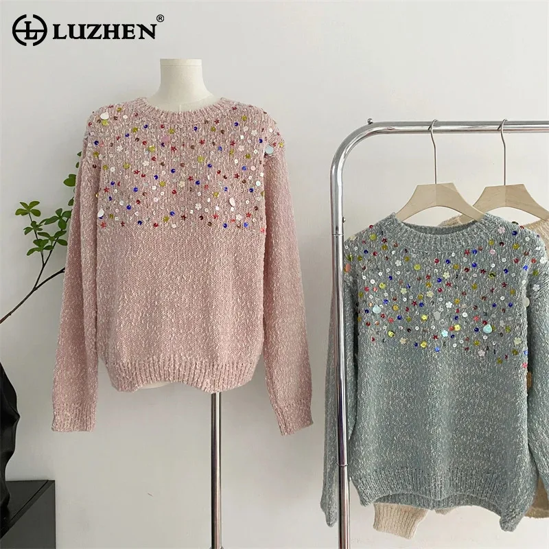 LUZHEN оригинальный элегантный лоскутный дизайн с блестками, вязаный пуловер с круглым вырезом, женский 2024, новый модный свитер с длинными рукавами AA2104
LUZHEN оригинальный элегантный лоскутный дизайн с блестками, вязаный пуловер с круглым вырезом, женский 2024, новый модный свитер с длинными рукавами AA2104