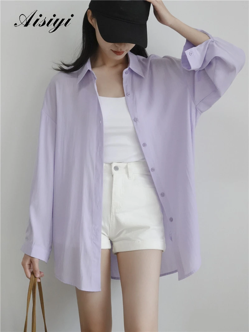 Summer 2023 New Women's Blouses Purple Top Sunscreen Shirt Super Soft The Shirt Long Sleeve Shirt Button UP Blouse
Summer 2023 New Women's Blouses Purple Top Sunscreen Shirt Super Soft The Shirt Long Sleeve Shirt Button UP Blouse