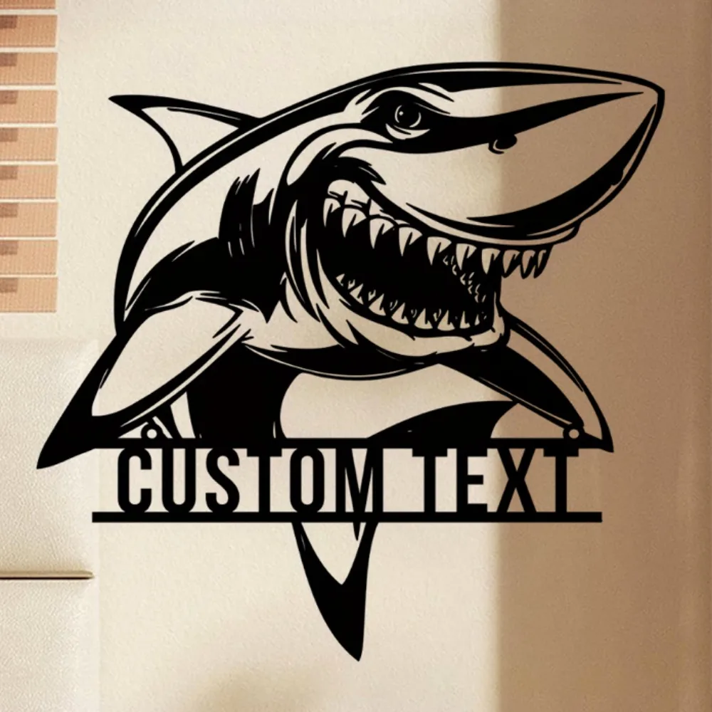 Attention - grabbing Personalized Great White Shark Metal Wall Adornment in Vintage Style for All - purpose Home Decor
Attention - grabbing Personalized Great White Shark Metal Wall Adornment in Vintage Style for All - purpose Home Decor