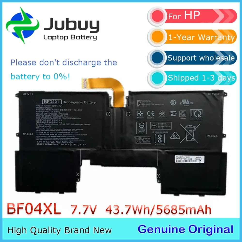 Original 7.7V 43.7Wh BF04XL Notebook Battery for HP Spectre 13-V115TU Series HSTNN-LB8C 924843-421
Original 7.7V 43.7Wh BF04XL Notebook Battery for HP Spectre 13-V115TU Series HSTNN-LB8C 924843-421