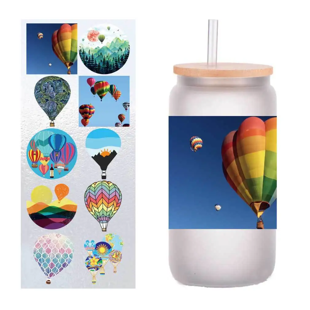 Ten four-inch cartoon hot air balloon series UV transfer stickers Crystal label glass stickers customized
Ten four-inch cartoon hot air balloon series UV transfer stickers Crystal label glass stickers customized