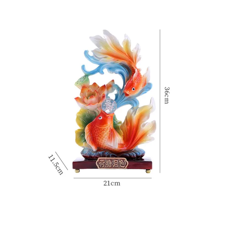 Lotus pond moonlight has more fish ornaments every year, living room TV cabinet home office decoration store opening gifts
Lotus pond moonlight has more fish ornaments every year, living room TV cabinet home office decoration store opening gifts