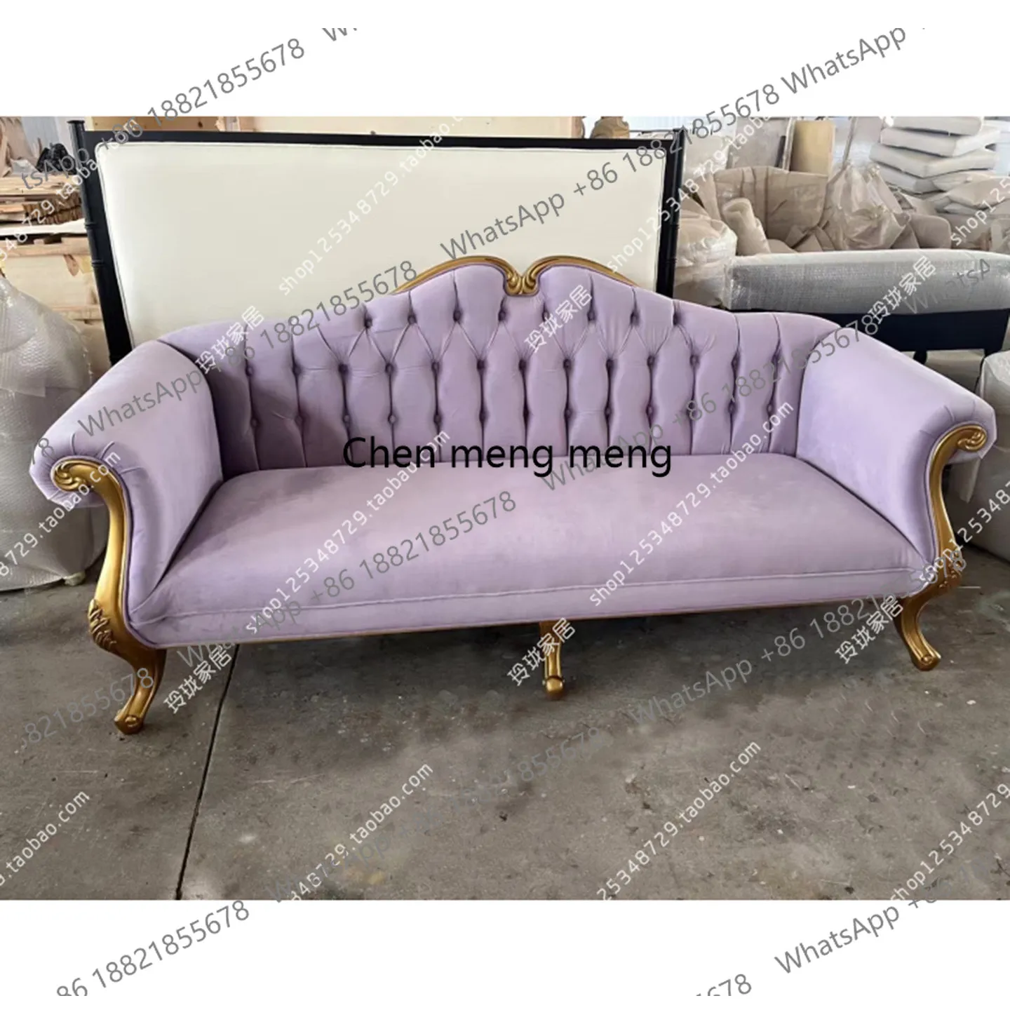 French solid wood purple four-person sofa designer villa large living room fabric leisure sofa
French solid wood purple four-person sofa designer villa large living room fabric leisure sofa